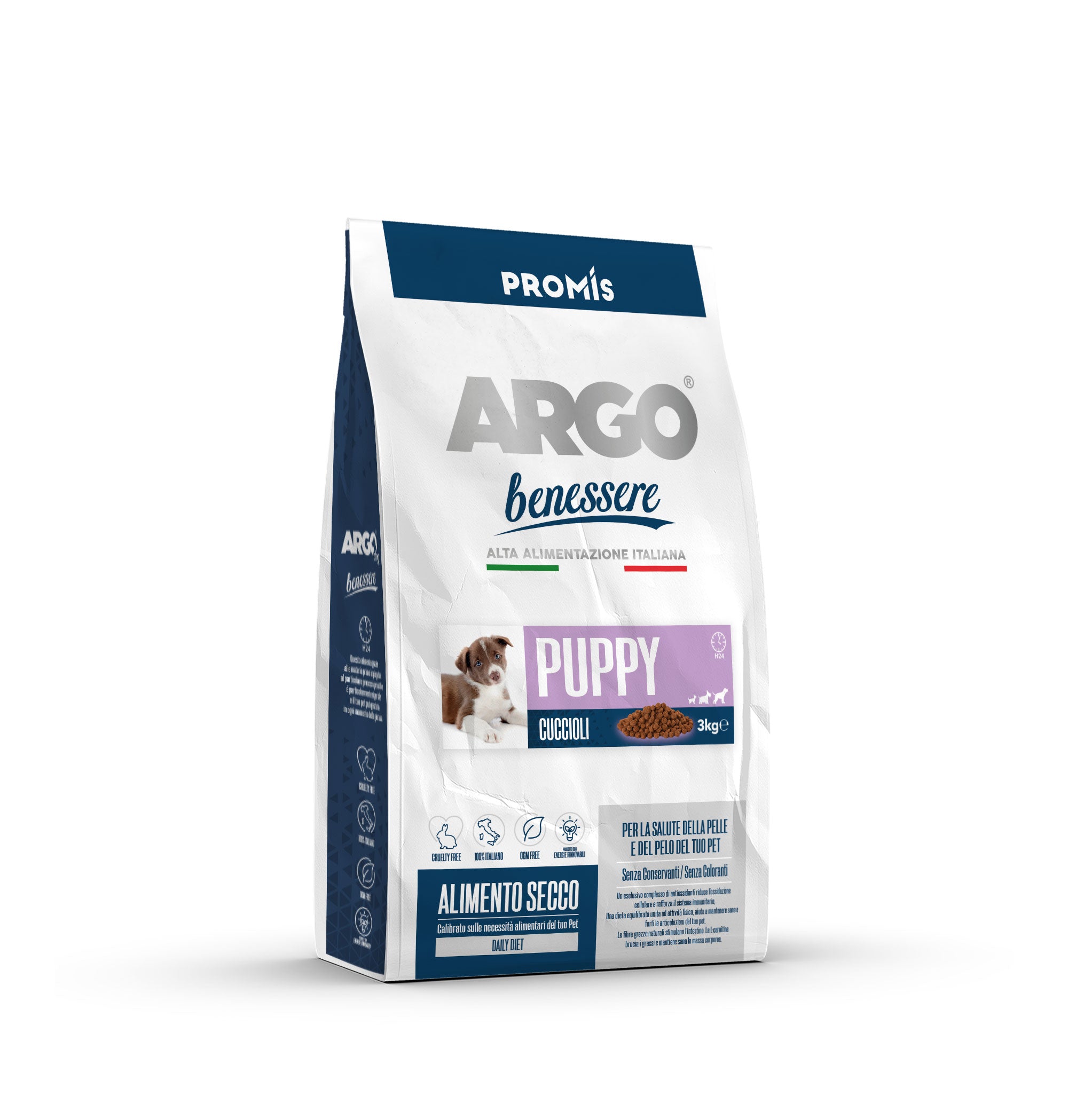 ARGO BENESSERE PUPPY 3KG Premium Cane PromisPet Food Alimenti Per argo-benessere-puppy-3kg-premium-cane-promispet-food-alimenti-per