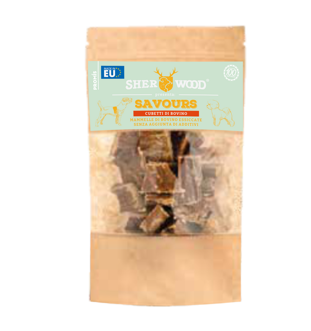 Snack per cani CUBETTI DI BOVINO 80gr - Sherwood