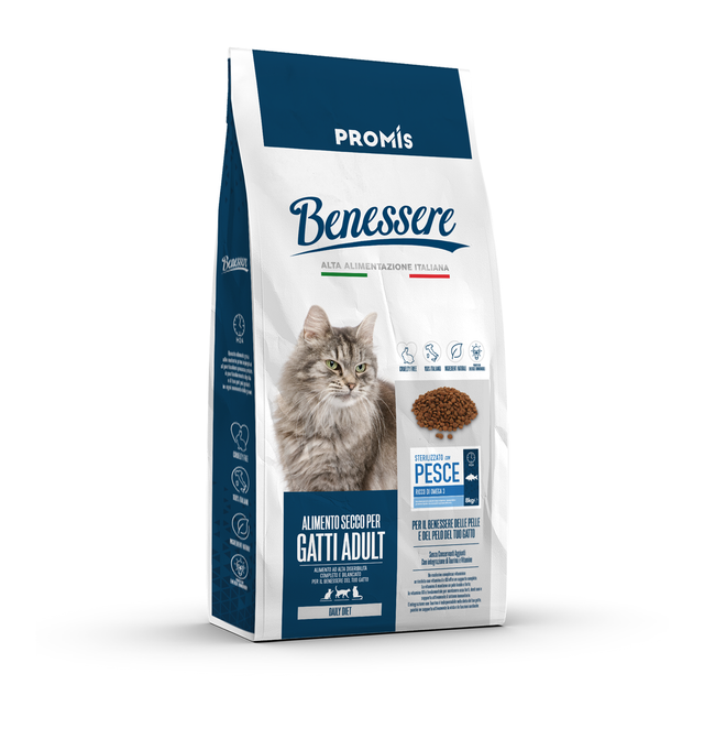 BENESSERE STERILIZZATO PESCE 8KG - Premium Gatto