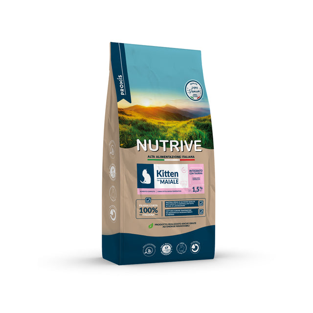 GATTO DRY KITTEN MAIALE 1,5KG - Nutrive