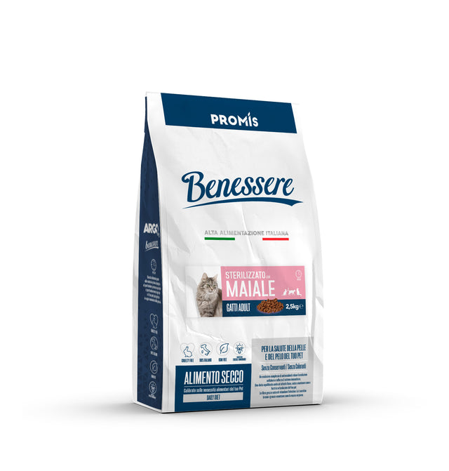 BENESSERE STERILIZZATO MAIALE 2.5KG - Premium Gatto