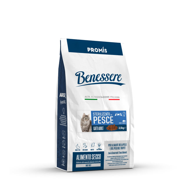 BENESSERE STERILIZZATO PESCE 2.5KG - Premium Gatto