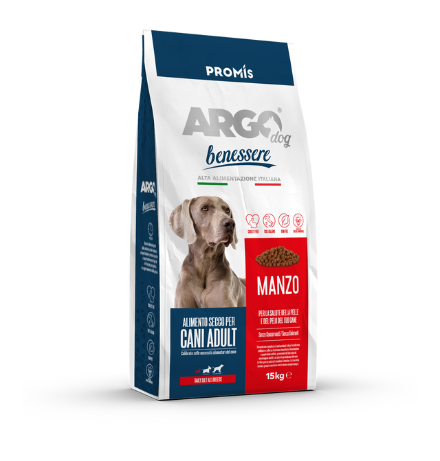 CANE DRY PREMIUM MANZO 15KG - Argo benessere