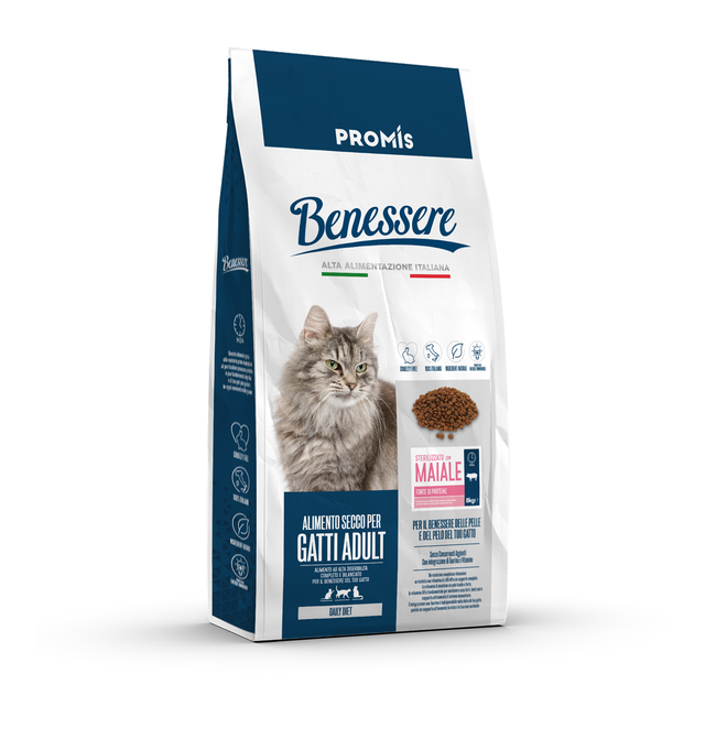 BENESSERE STERILIZZATO MAIALE 8KG - Premium Gatto