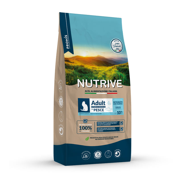 GATTO DRY STERILIZZATO FISH - Nutrive